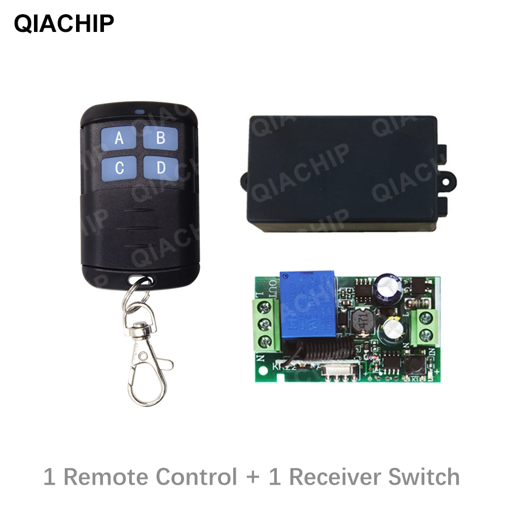 

433MHz RF Remote Control Switch AC 85-220V 1CH Relay Receiver For Corridor Room/Led/Light In The Meanwhile