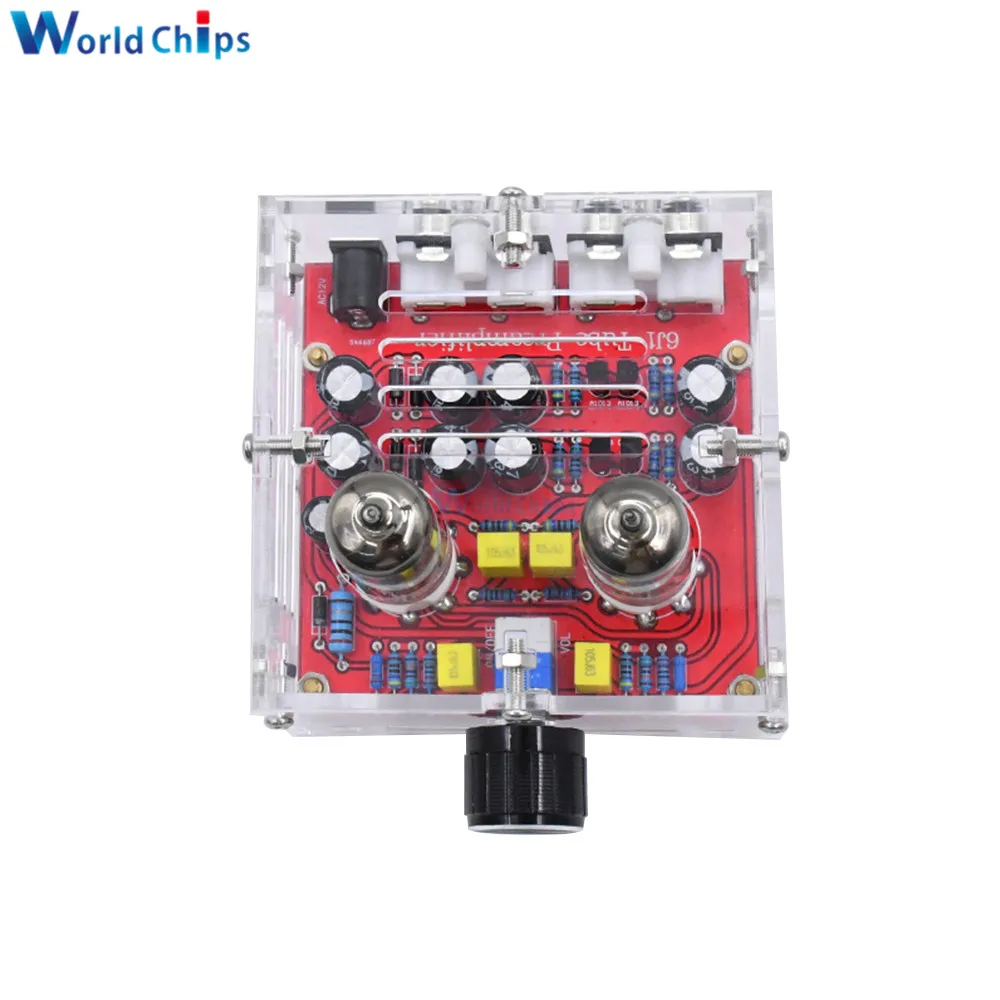 

XH-A201 6J1 Electron Tube Bile Preamplifier Amplifier Module Class A HIFI Finished Power Amplifier Board With Acrylic Chassis