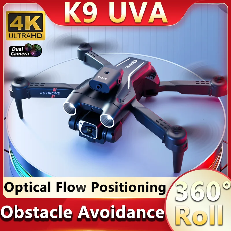 

NEW K9 4K Remote Control Aircraft Obstacle Avoidance Optical Flow Positioning Dual lens Aerial Shooting Four-axis Folding Drones