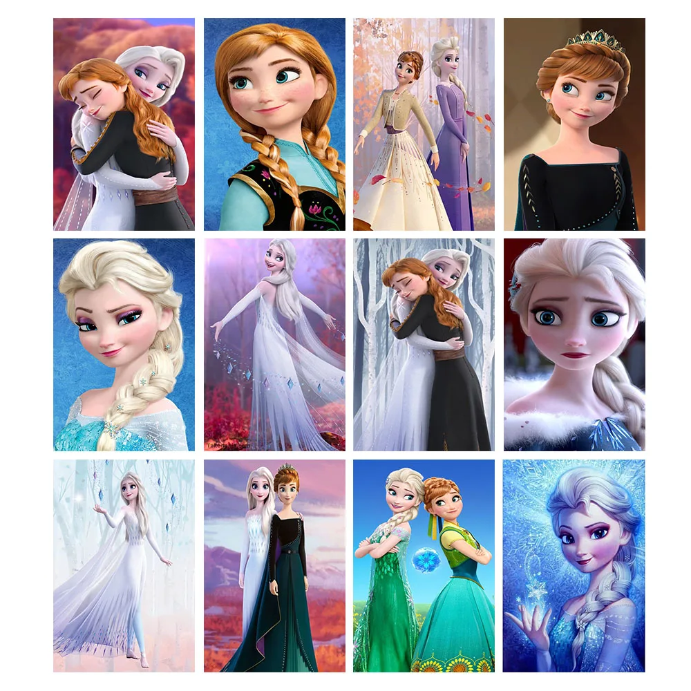 

Алмазная живопись «сделай сам» Disney, вышивка крестиком из мультфильмов «Холодное сердце», принцесса Эльза, Анна, вышивка стразы, мозаика, иск...