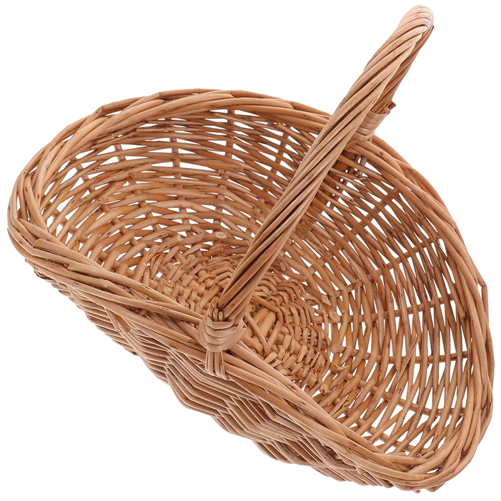 

Picnic Storage Basket Multi-function Bread Basket Handmade Desktop Wicker Woven Basket