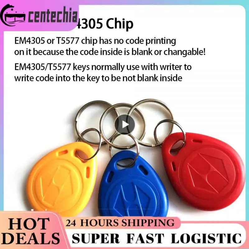 

/Set EM4305 Chip RFID Tag 125Khz Key Copy Ring Card Rewrite EM ID T5577 Keyfobs Rewritable Proximity Token Access Duplicate
