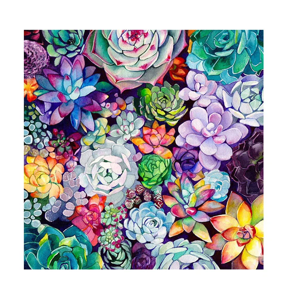

Unicorn Embroidery Kit Drill Cross Stitch Succulents DIY Picture Craft Kits