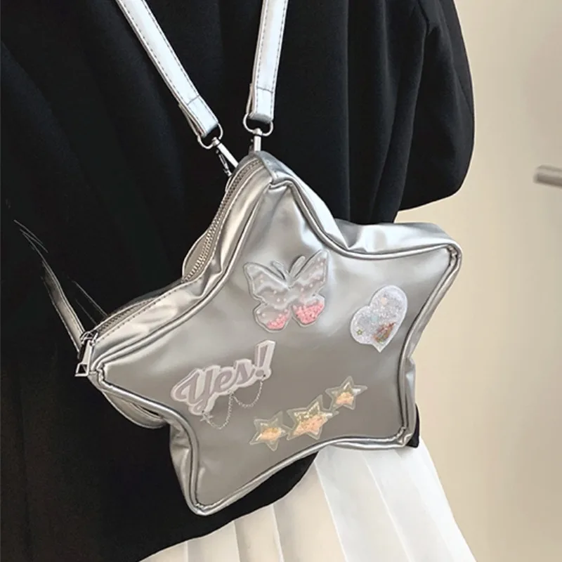 

Cool Star Backpack Y2K Women's Small Shape Butterfly Letter Female Hot Girls Vintage Star Cool Style Korean Casual Shoulder Bags