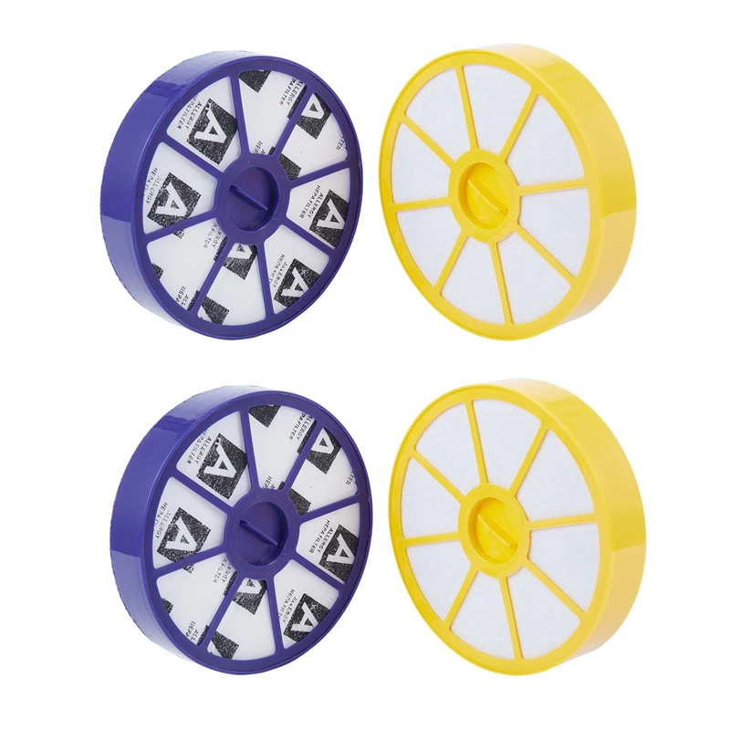 

4Pcs Front And Back HEPA Filter Kit For Dyson DC05 DC08 Pre And Post ,Upper And Lower Motor Allergy Vacuum Replacement