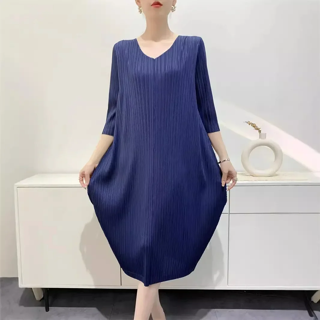 Женские платья ALSEY плиссированная Однотонная юбка модная темпераментная