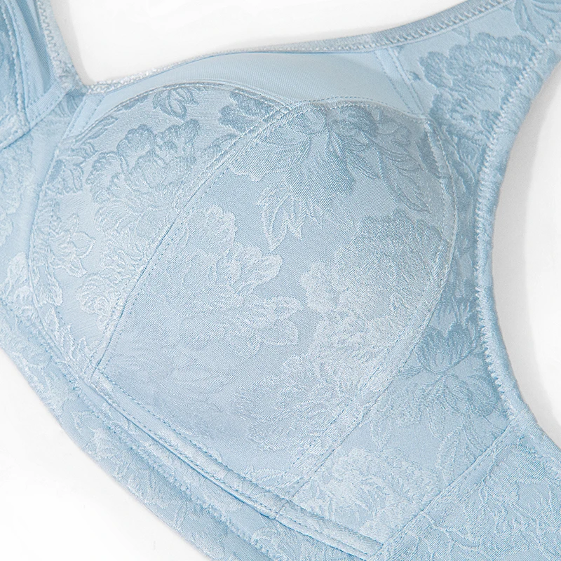 Wingslove Women's Minimizer Full Coverage Wirefree Non-padded Flower Floral Bra Plus Size Sexy Beauty Lace Push Up Bra For Women