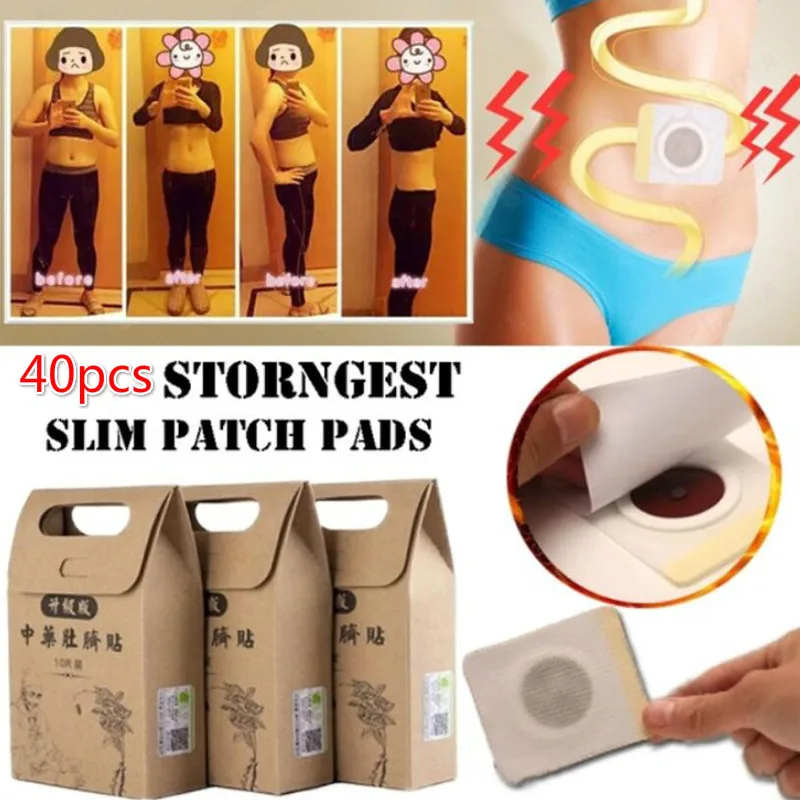 

40pcs для похудения Medicine Weight Loss Navel Stick Magnetic Slim Fat Burning Slimming Diets Slim Patch Pads Detox Adhesive