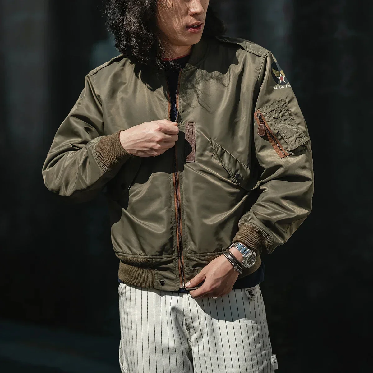 Прочная летная куртка Bronson типа L-2 водонепроницаемая нейлоновая легкая