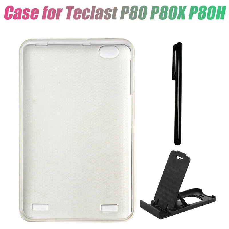 

Case For Teclast P80 P80X P80H 8 Inch Tablet Case With Stand And Touch-Pen Anti Drop Protection Silicone Case
