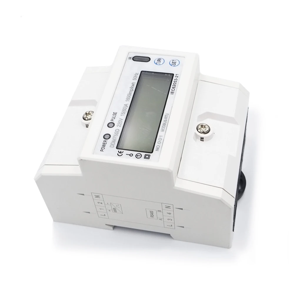 

Однофазный Электрический измеритель, портативный Съемный двухпроводной прибор для проверки дома, с дистанционным управлением, DIN-рейка, ва...