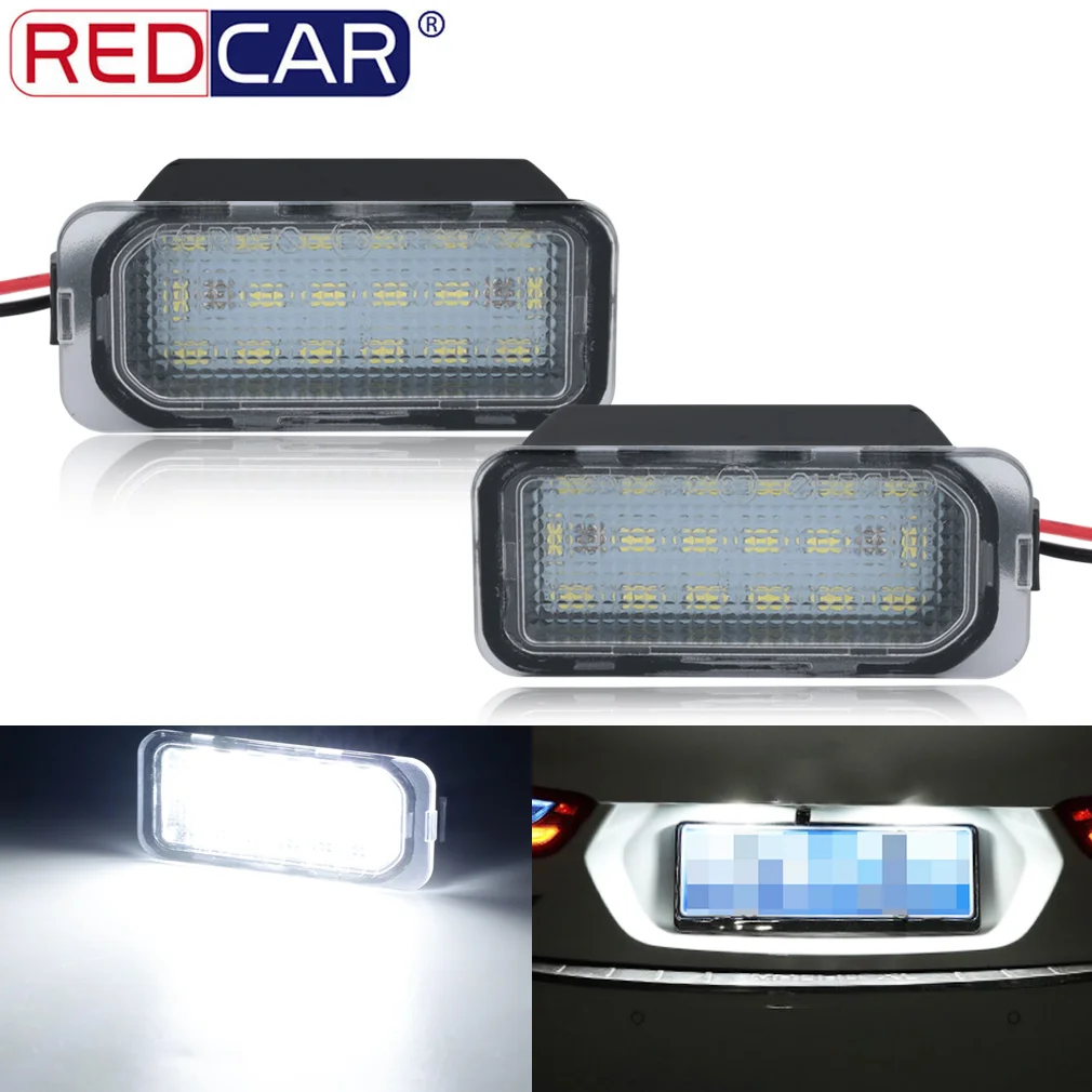 

2pcs Car LED License Plate Light Number Lamps For Jaguar Ford Transit Fiesta Focus Mondeo Kuga Galaxy Ranger Edge Backlight Lamp