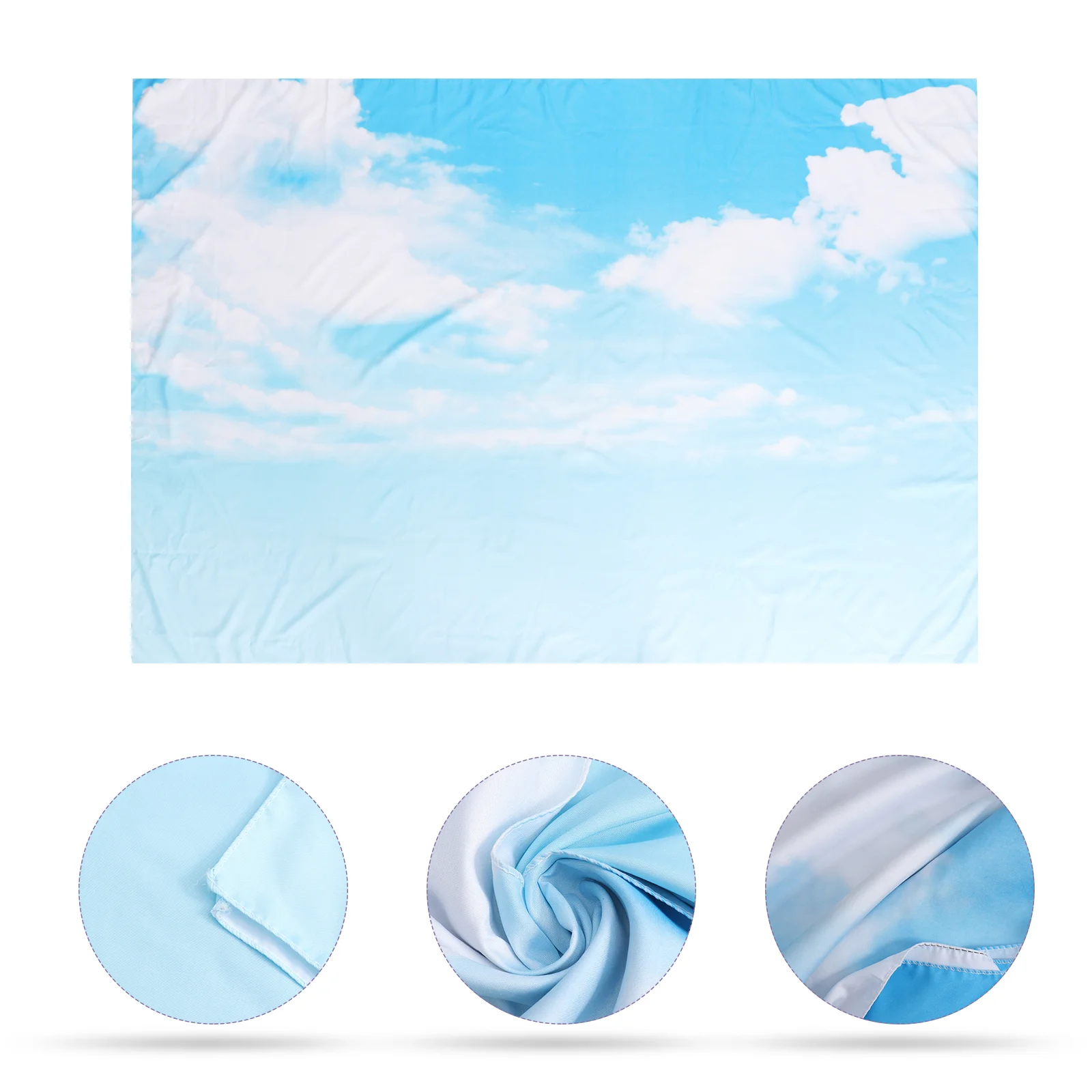 

Cloud Tapestry Wall Blanket Beach Towel Square Towel Shower Curtain for Home 200x150cm (Blue)