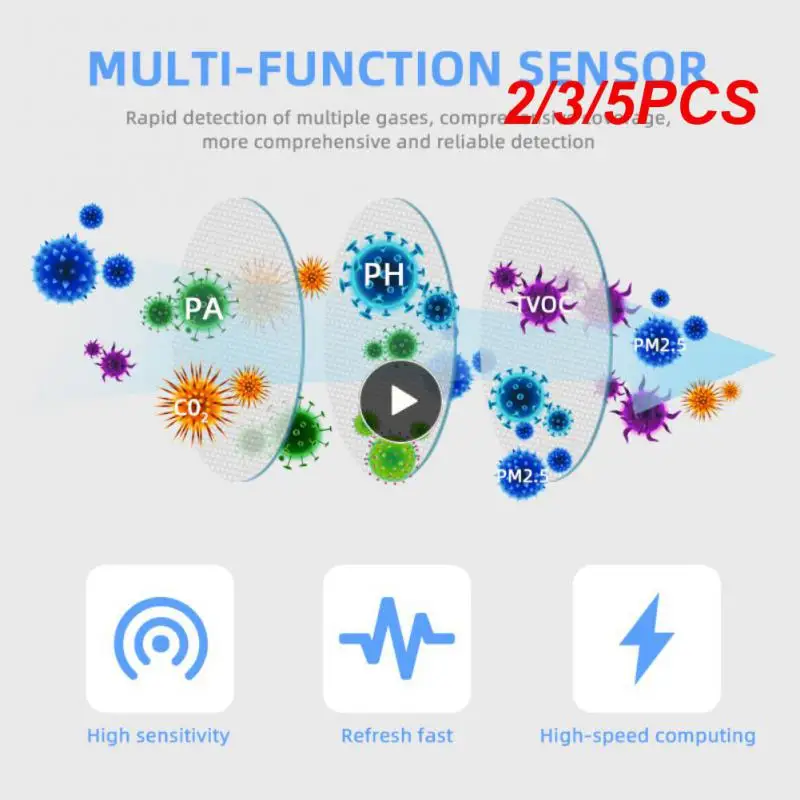 

2/3/5PCS Air Housekeeper Smart Home Zigbee Pm2.5 Co2 Formaldehyde Temperature And Humidity Detector Sensor 6 In 1