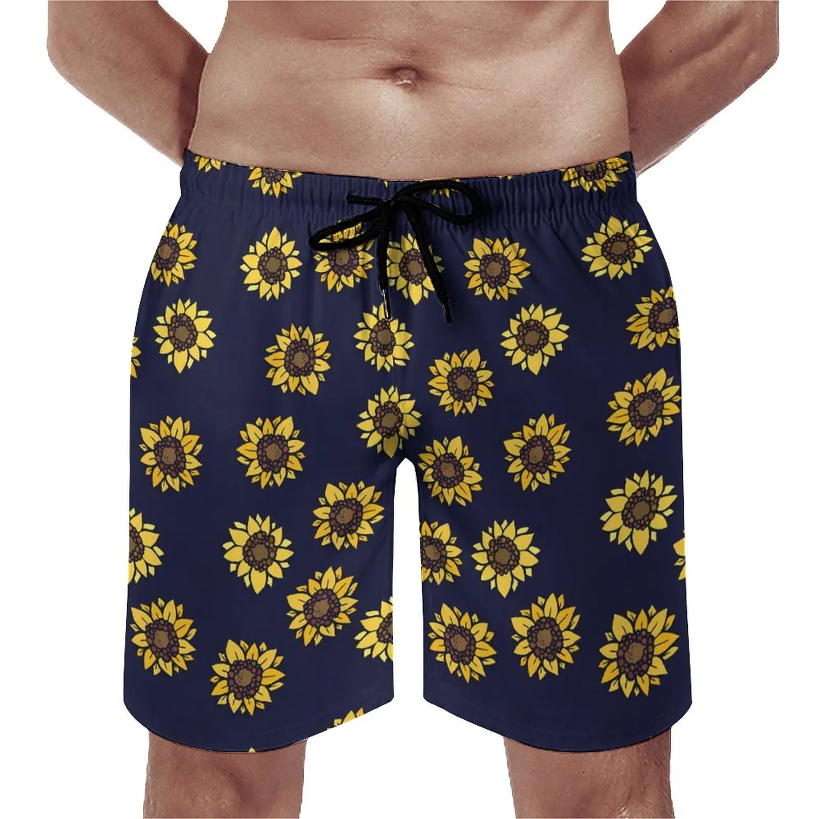 

Summer Board Shorts Sunflower Print Sports Surf Sunshine Custom Board Short Pants Vintage Quick Drying Beach Trunks Large Size
