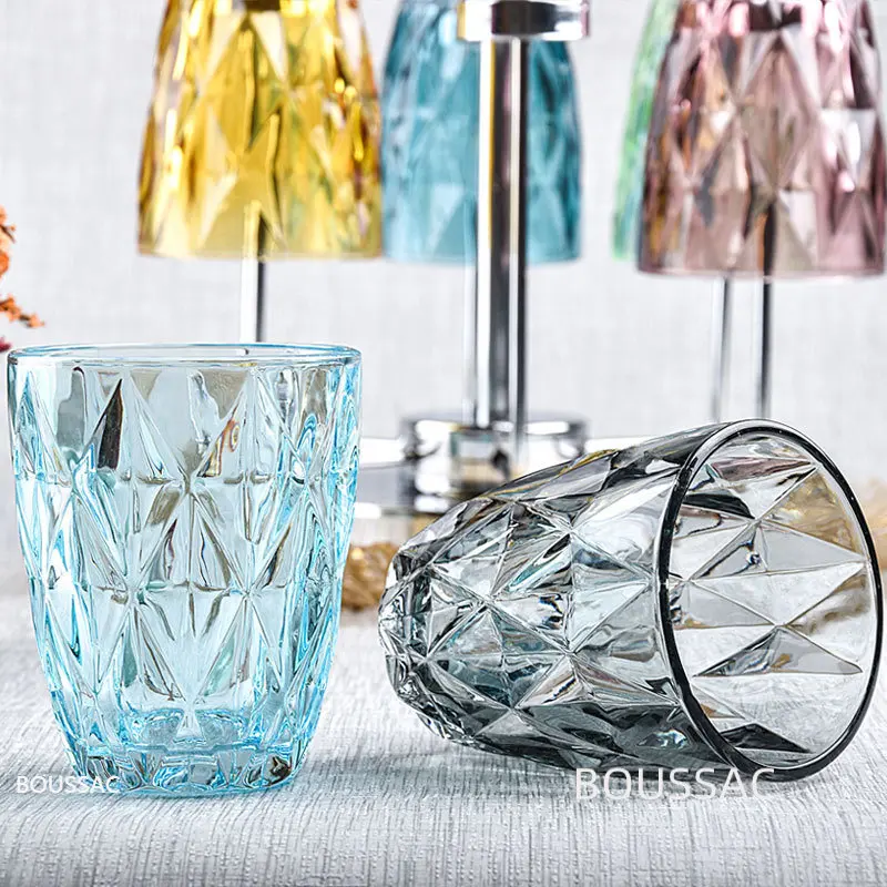 

Креативная ретро-чашка в форме алмаза, бытовая чашка для воды, чашка для сока, цветная чашка для воды, набор для воды, Офисная фотография