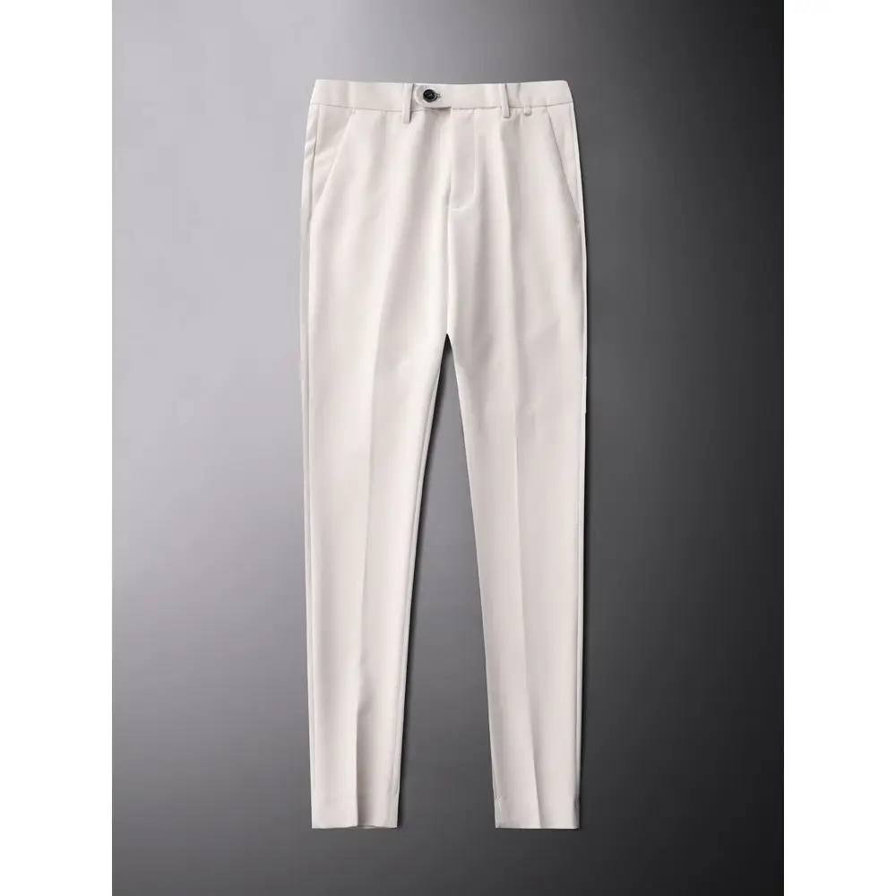 

2022 Spring Autumn Fashion Men's Solid Handsome Suit Pants Business Smart Casual Slim Fit Dress Office Long Trousers Male B85