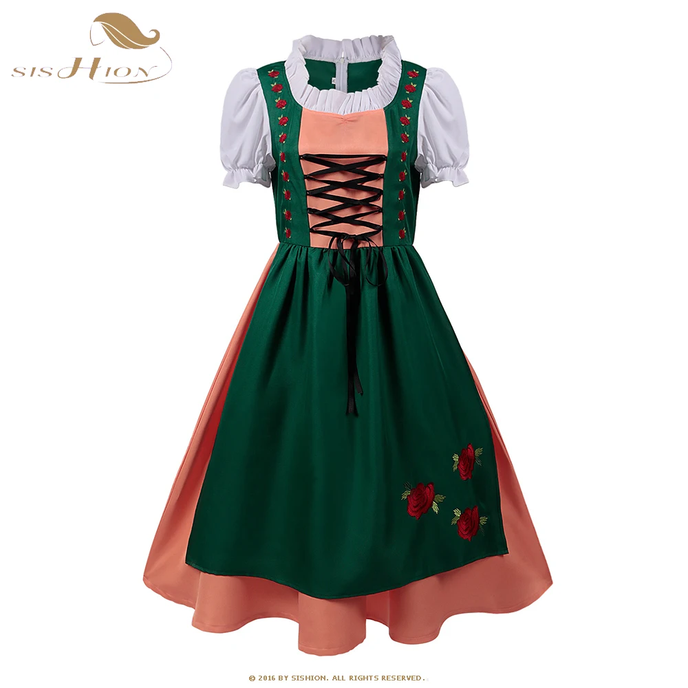 

Новинка 2023, летние Карнавальные Платья на Хэллоуин, Немецкий фестиваль пива, зеленая Женская одежда для выпускного вечера, VD4047