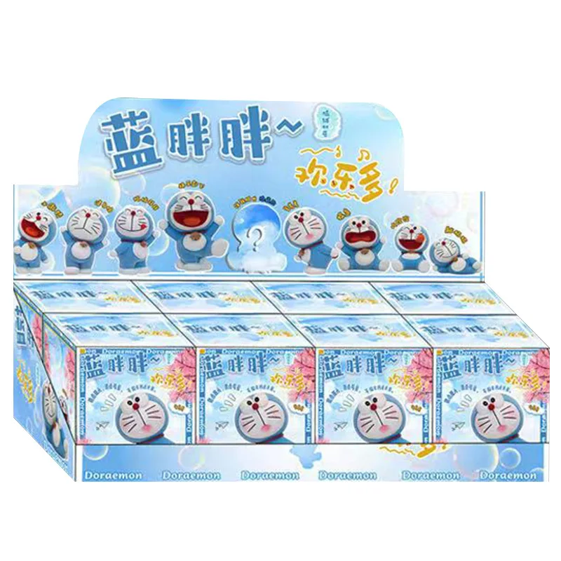 Doraemon Аниме Синий Пухлый Счастливый Многоблокированный Слепая Коробка Фигурка