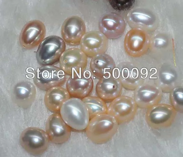 

AAA Lots of 100 PCS 7.5-8mm drop freshwater cultured pearl Half drilled pearl free shipping