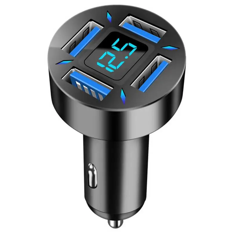

USB Car Charger Quick Charge 3.0 66W USB C 4-Ports Fast Car Charger Quick Charge USB Type C Plug Car Cigarette Lighter Adapter
