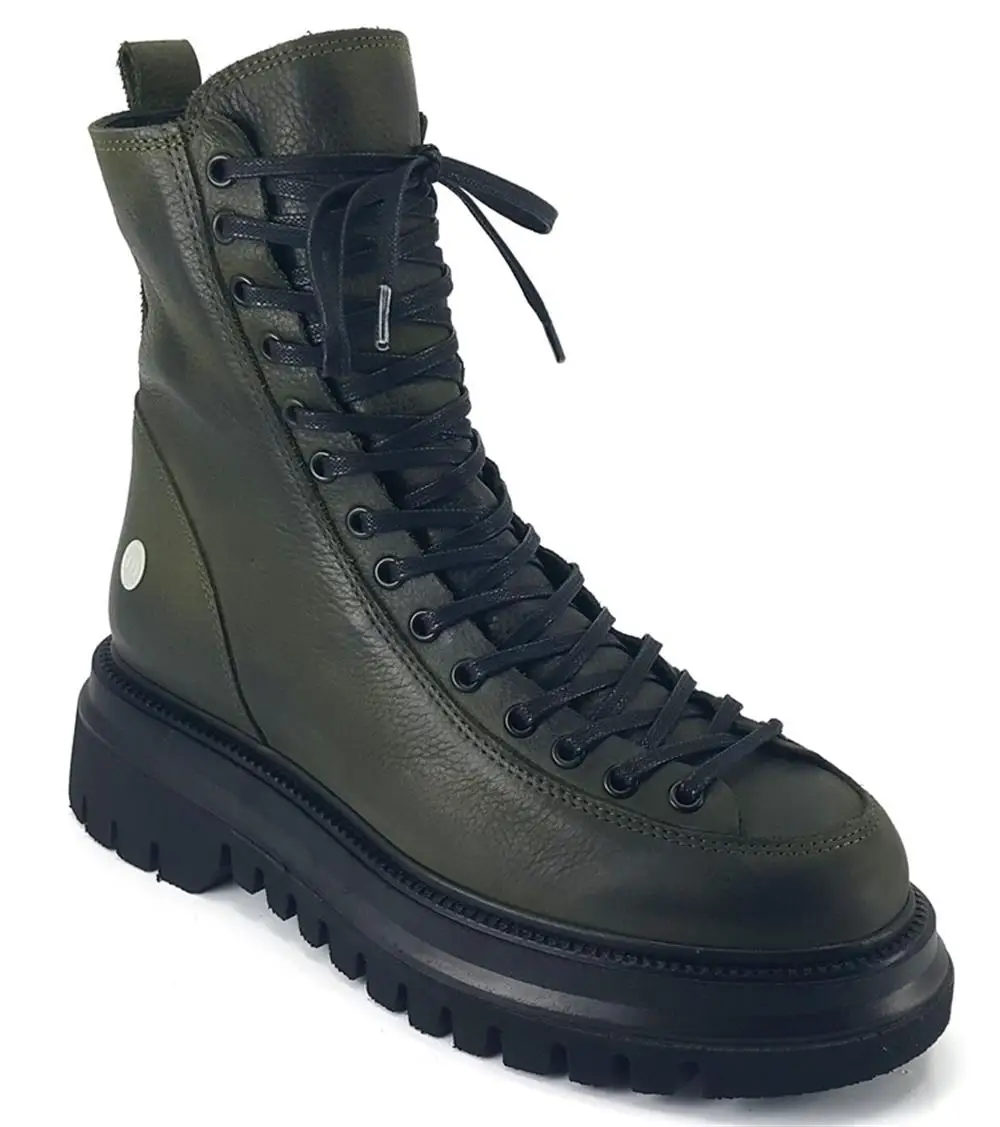 

Женские повседневные ботинки из натуральной кожи, цвета хаки, нубук, 22 КБ