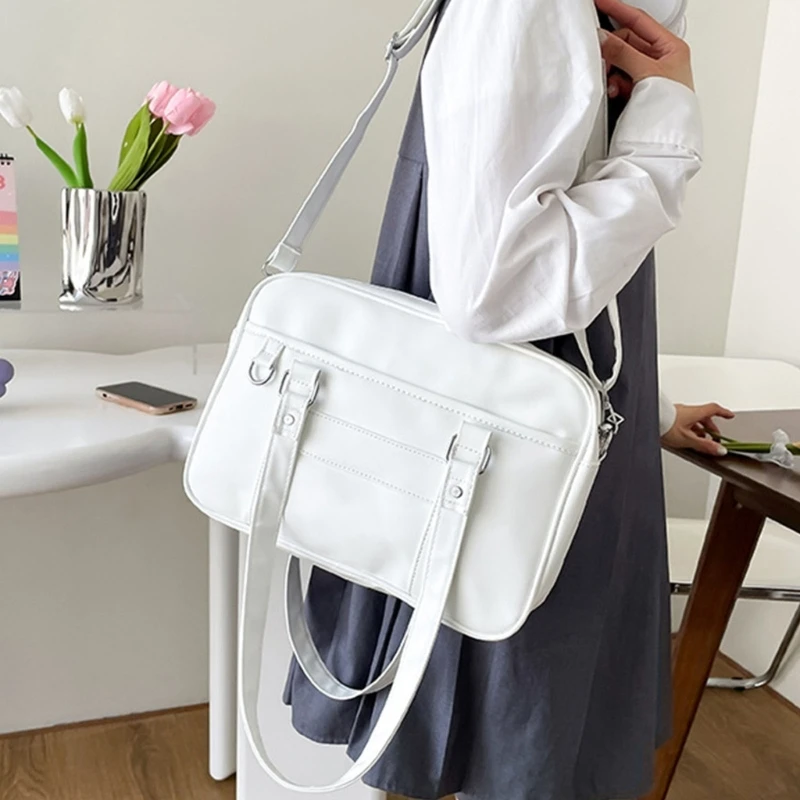 Школьная сумка JK на плечо для девочек японская женская через из искусственной