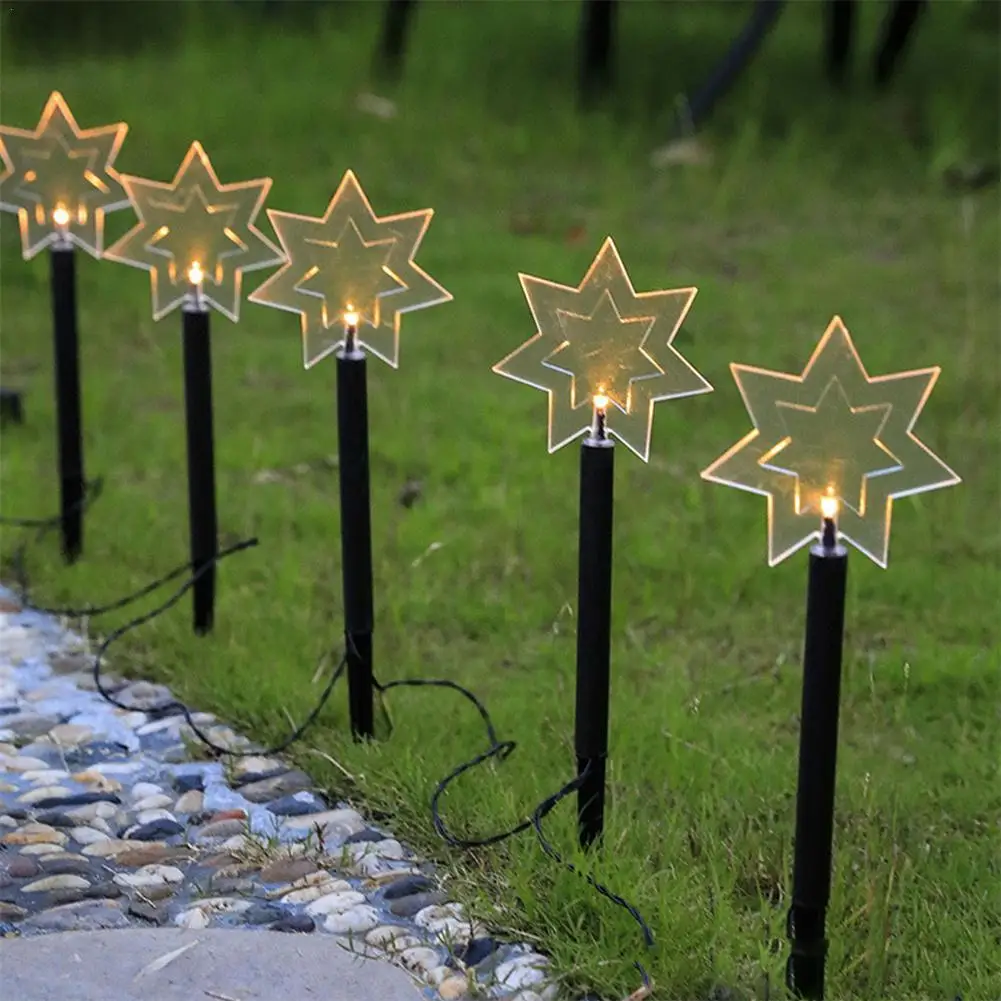 

5 Pack Solar Christmas Stake Light Outdoor Solar Garden Light Solar Landscape Pathway Light For Lawn Patio Yard Waterproof