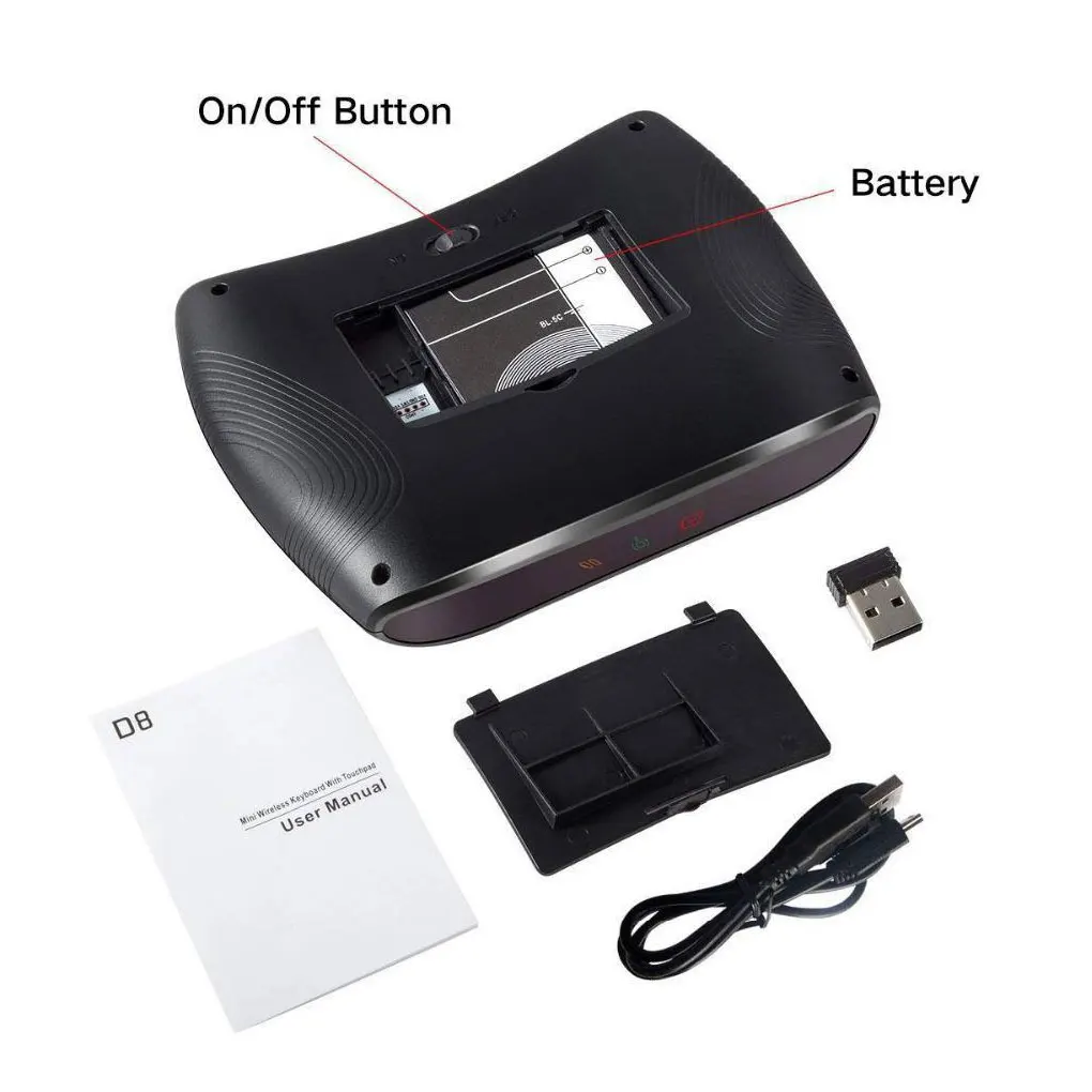 

Computer Keyboard Home Office Hotel Portable Travel Wireless Mini Keyboard 78 Kyes Spanish 2 4G