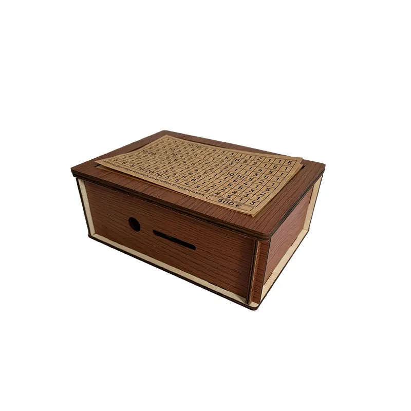 1 шт. деревянная коробка для денег 8 наклеек