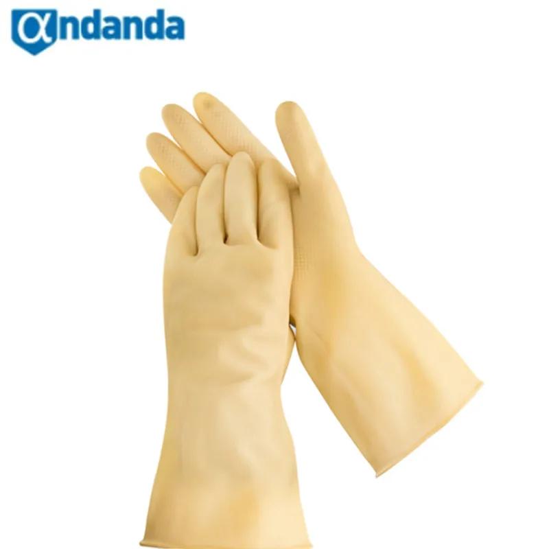 

Andanda Work Gloves ProChem Natural Rubber Gloves Acid Alkali Resistant Chemical Work Gloves Security Protection For Industry