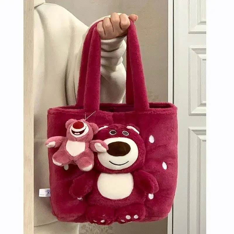 

Мультяшные милые лоты-O-Hugginbear, сумка на одно плечо, плюшевые сумки, женская сумка, отправляемая с подвесным медведем, женская косметичка, Студенческая сумка