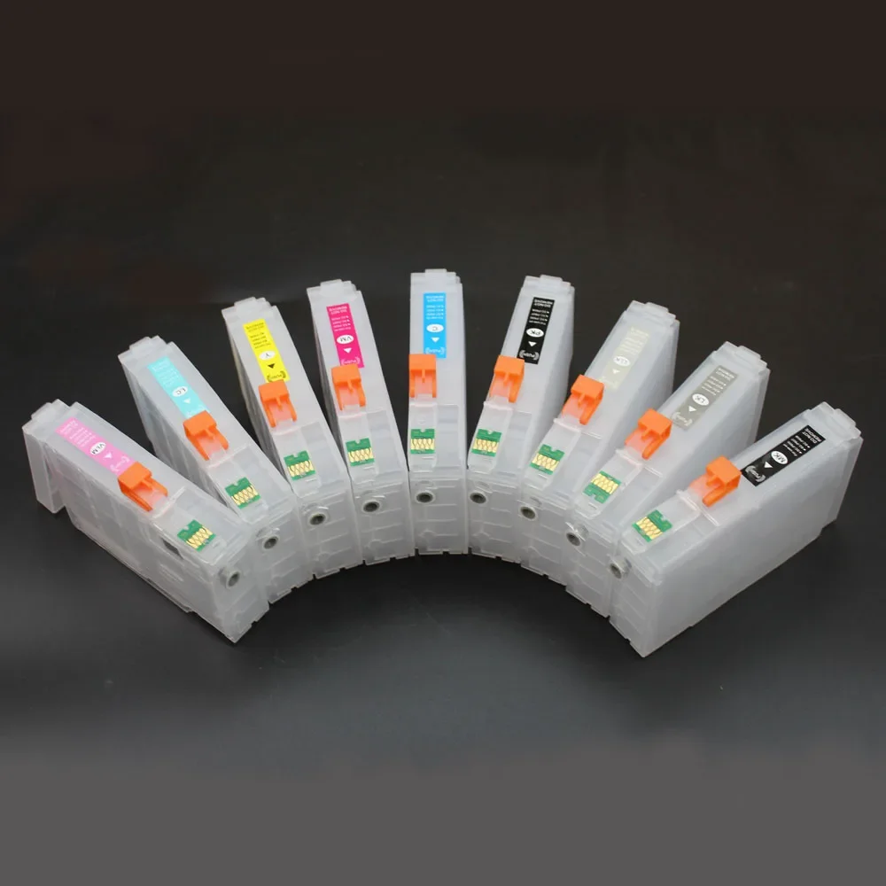 9 шт. 80 мл T157 T1571-T1579 сменные картриджи совместимые с принтером Epson Stylus Photo R3000 чипом