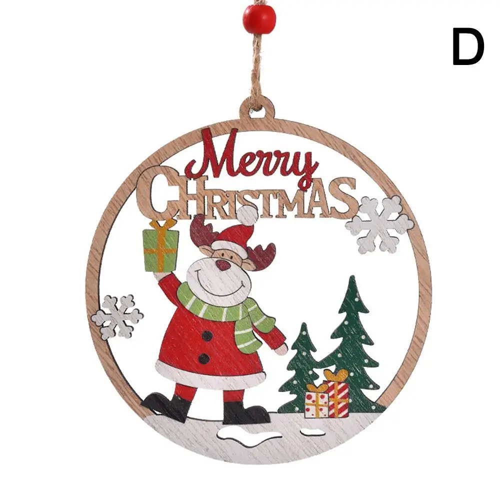2024 рождественские деревянные подвески подвесные украшения для рождественской