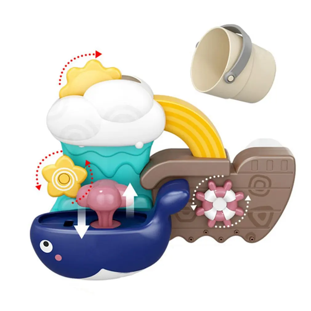 

Children's Bathroom PVC Water Spray Cloud Whale Play Water Toy Smooth Edges Without Burrs Infant Bath Toys