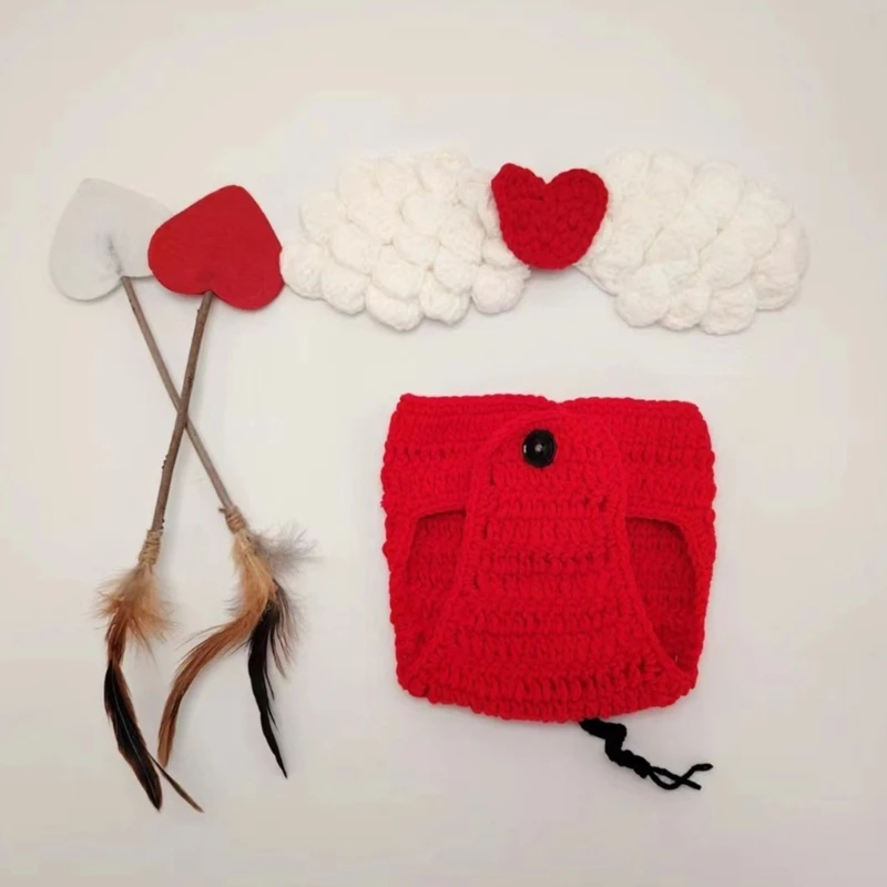 Реквизит для фотосессий новорожденных костюм с крыльями ангела одежда