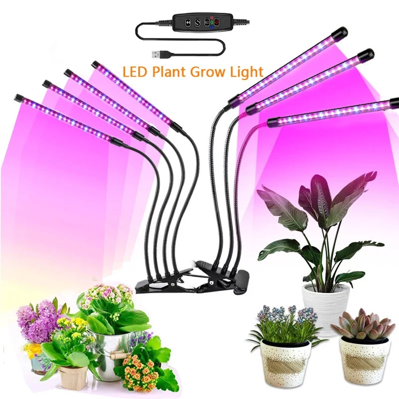 Phytolamp for Plant Full Spectrum LED Plant Light Timing Dimming Color Adjustable LED for Grow Plant Indoor Flower Seedling