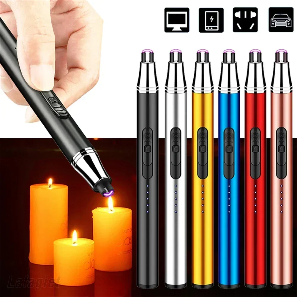 Ветрозащитная кухонная электрическая USB-зажигалка свеча газовая плита для