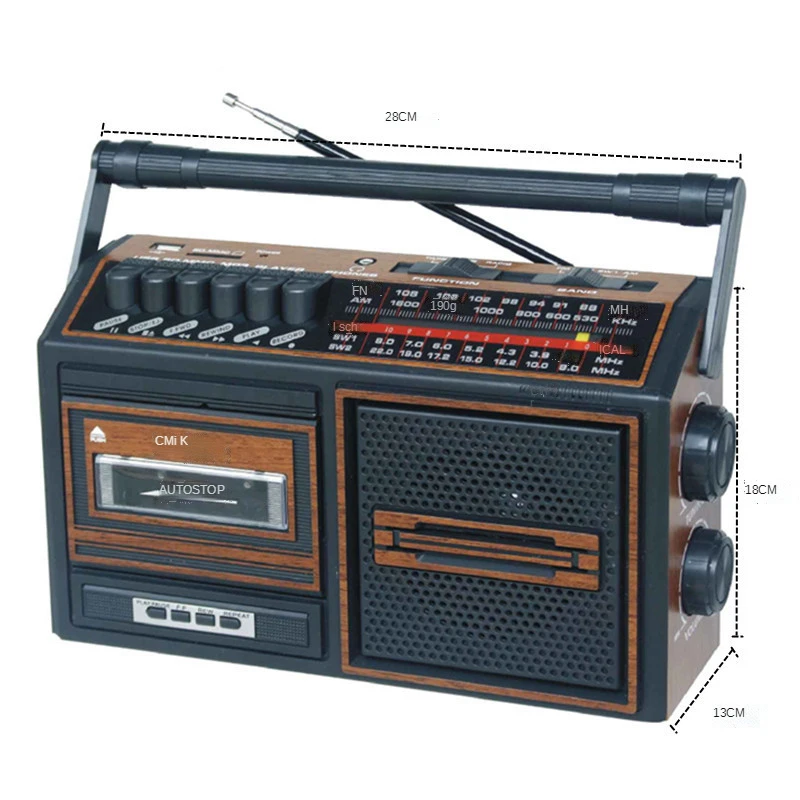 Cmik Mk-130 AM/FM/SW 3-band Old-fashioned Retro Nostalgic Radio Speaker USB SD Card Player Speaker MP3 Player With Recording Fun