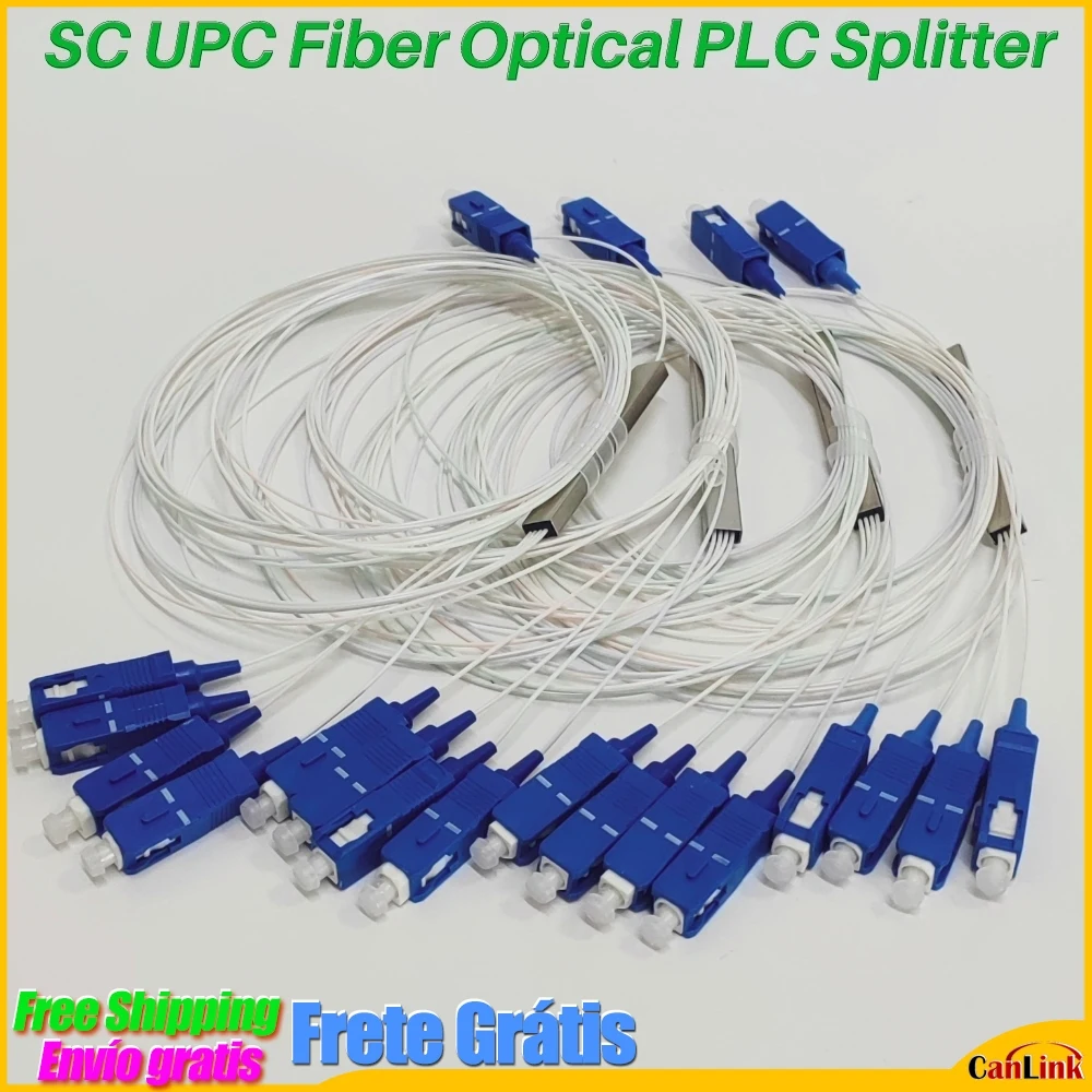 1 шт. 1X2 1X4 1X8 1X16 1X32 PLC SC/UPC SM 0,9 мм G657A1 ПВХ 1 м FTTH волоконно-оптический сплиттер