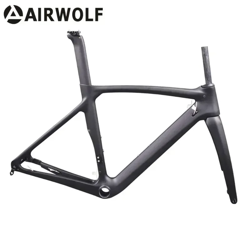 

Углеродная дорожная рама Airwolf T1100 700C * 25C BB386, карбоновая велосипедная Рама, дисковый тормоз, велосипедная фоторамка, велосипед для велокросса