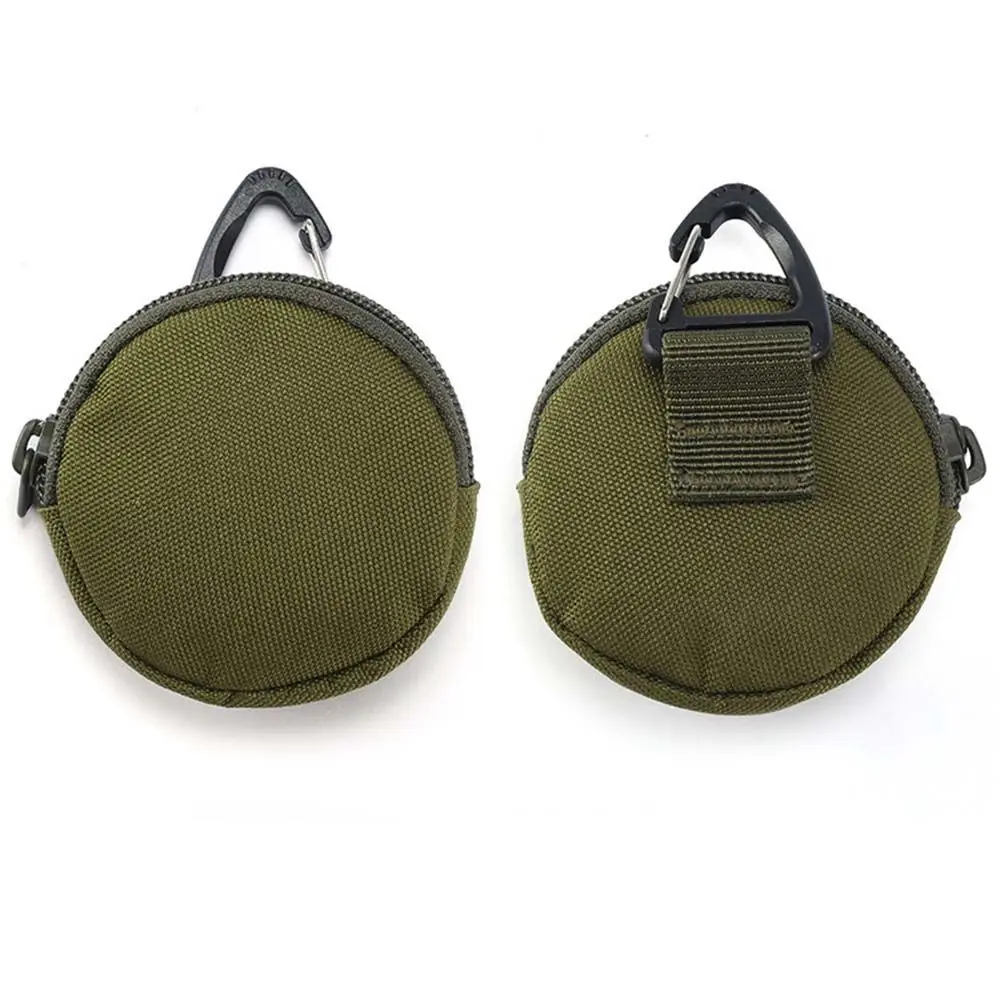 

Portable Waterproof Hook Wallet Round shape Travel Earphone bag Money Pack Key Card Holder Mini Coin Purse Men Wallet