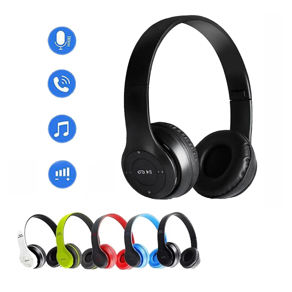 

Wireless Headset Bluetooth Headphones Foldable Earphone With Mic MP3 Player For iphone samsung xiaomi phone For Kid Children