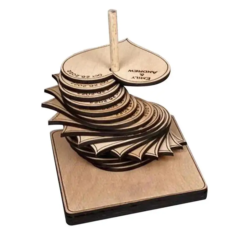 

Heart Shape Wedding Guest Book Wooden Wedding Decor Rustic Guestbook Decoration DIY Wooden Signature Guest Books