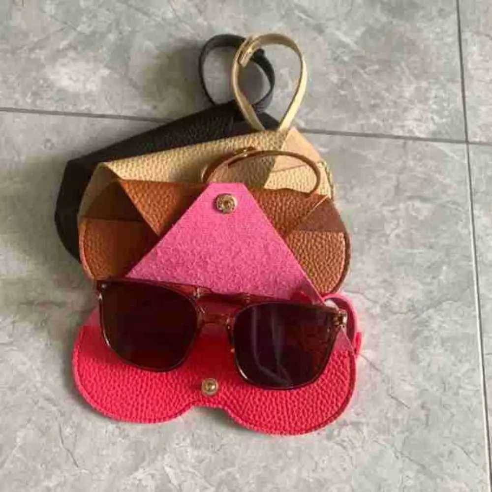 

Fashion PU Leather Portable Anti Pressure lasses Case Protective Sleeve Sunglasses Storage Bag Spectacle Case