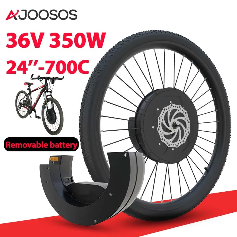 

Комплект для преобразования электровелосипеда в электровелосипед с аккумулятором 36 В 350 Вт, передний мотор 24 дюйма 26 дюймов 27, 5 дюймов 700C, колесо, электровелосипед APP/дисплей управления 40 км/ч, электровелосипед