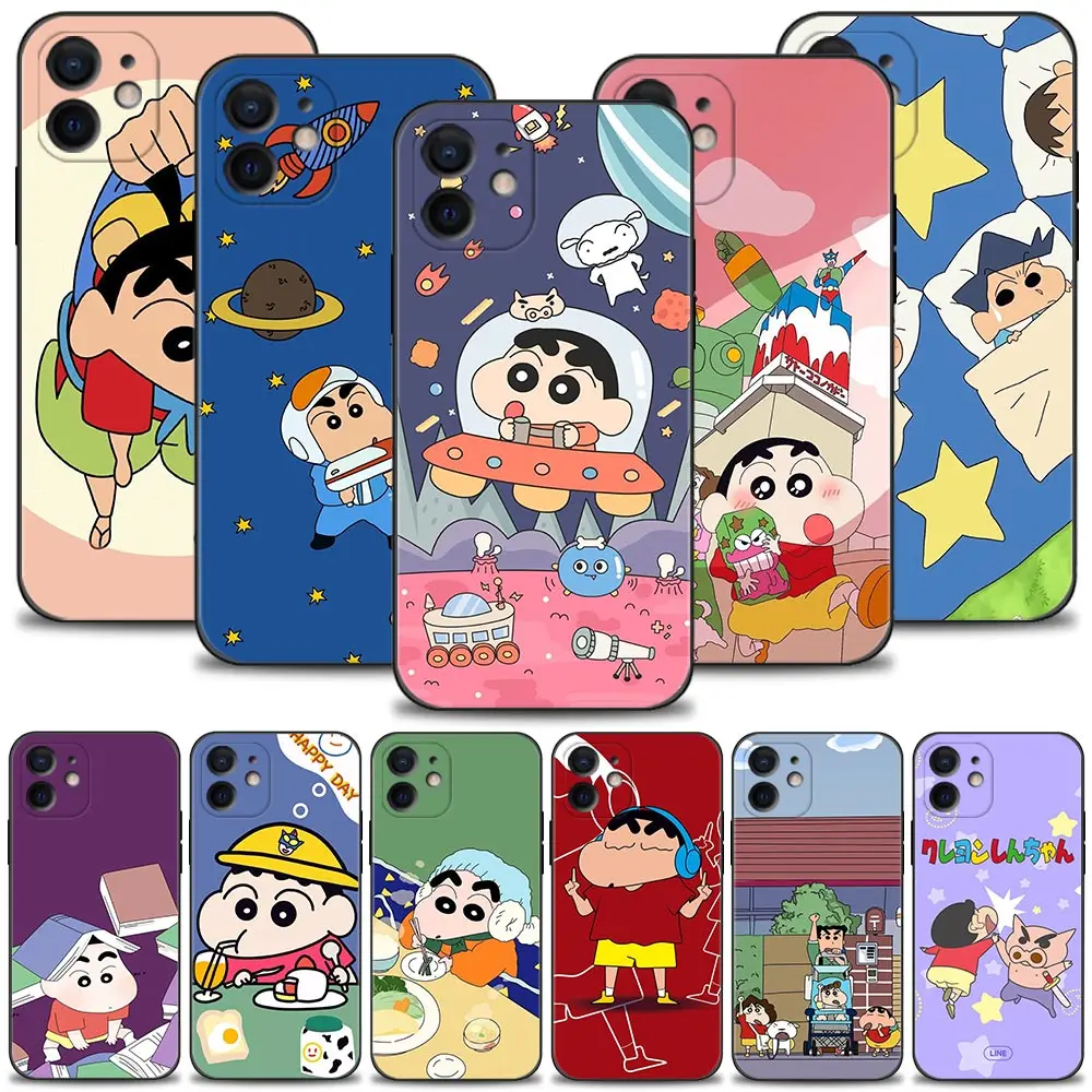 

Phone Case For Apple iPhone 11 13 12 Pro Max Mini 11Pro 12Pro 13Pro X XS XR 6 6S 7 8 Plus 5 5S SE(2020) Coque Anime Shinchan