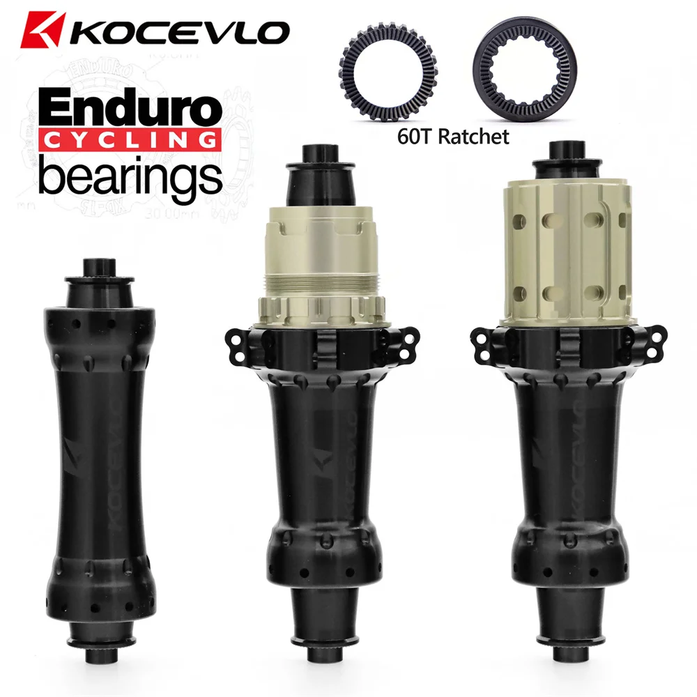 

KOCEVLO Star Ratchet Road V Brake Straightpull Hub 100x9/130x10mm 20/24 hole Light 230g Road 60T Ratchet Hubs ENDURO