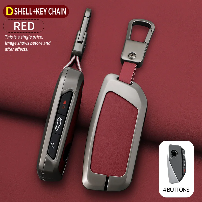 

Чехол для автомобильного ключа из цинкового сплава для BMW I7 X7 G07 LCI IX I20 X1 X3 X5 U11 5 7 серии G70 G09 XM U06 G81 M3 Защищенный брелок-брелок