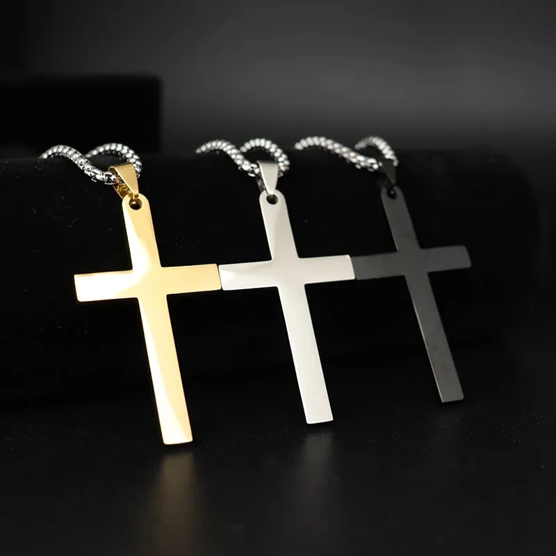 Мужское Ожерелье С Подвеской В Виде Креста И Круглым Шармом Стиле Хип-хоп Рок